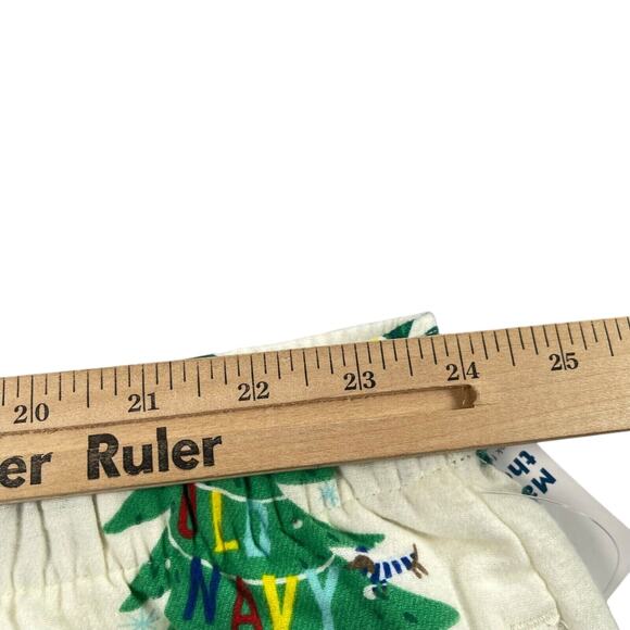 Old Navy Pajama Pants Womens 2X White Green Christmas Tree Flannel Match The Fam - Picture 10 of 16